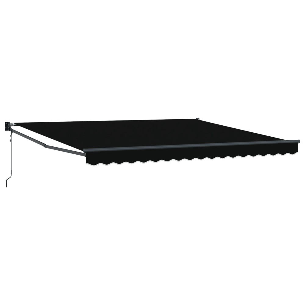 Marchiză retractabilă automată vidaXL neagră 400x300 cm
