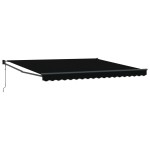 Marchiză retractabilă automată vidaXL neagră 400x300 cm Marchiză retractabilă automată vidaXL neagră 400x300 cm