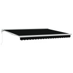 Marchiză automată retractabilă vidaXL neagră 400x300 cm Marchiză automată retractabilă vidaXL neagră 400x300 cm