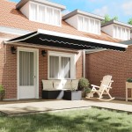 Marchiză automată retractabilă vidaXL neagră 400x300 cm Marchiză automată retractabilă vidaXL neagră 400x300 cm