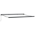 vidaXL Umbra Retractabilă Automată Neagră 400x300 cm