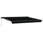 vidaXL Umbra Retractabilă Automată Neagră 400x300 cm