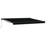 vidaXL Cortina Retractabilă Negru 400 × 300 cm Poliester și metal