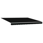 vidaXL Cortina Retractabilă Negru 400 × 300 cm Poliester și metal