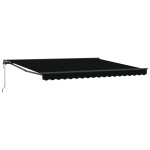 vidaXL Cortina Retractabilă Negru 400 × 300 cm Poliester și metal