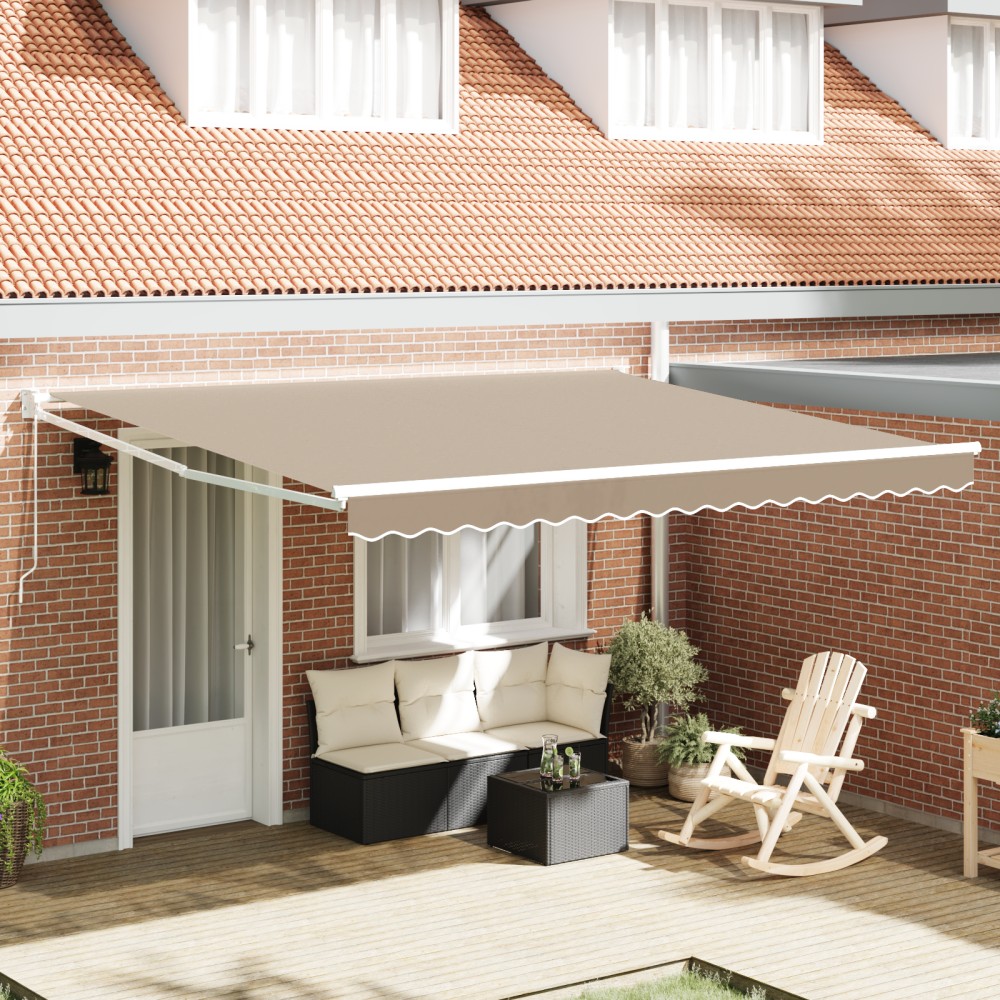 Marchiză manuală retractabilă Bej 400x300 cm