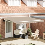 Marchiză retractabilă automată vidaXL Bej 400x300 cm Marchiză retractabilă automată vidaXL Bej 400x300 cm