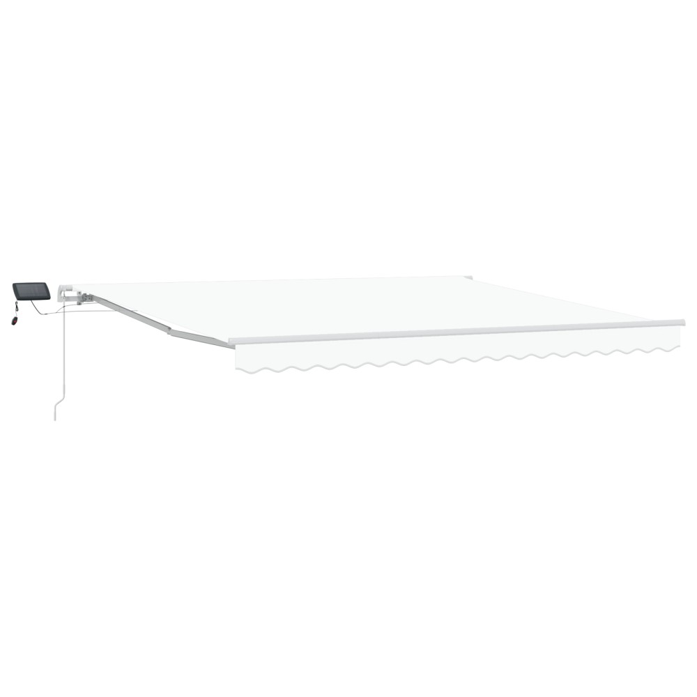 vidaXL Cortina Retractabilă with Manual 400 × 300 cm Alb