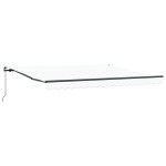 vidaXL Copertină Manual Alb 400 × 300 cm Poliester vidaXL Copertină Manual Alb 400 × 300 cm Poliester