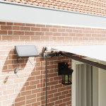 Marchiză manuală retractabilă vidaXL cu LED Alb 400x300 cm Marchiză manuală retractabilă vidaXL cu LED Alb 400x300 cm