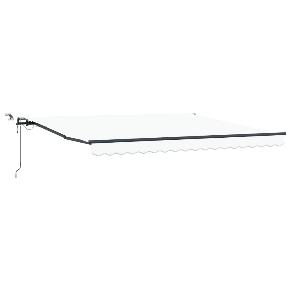 Marchiză retractabilă automată vidaXL cu LED Alb 400x300 cm