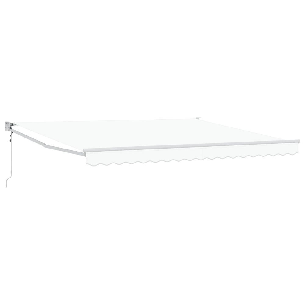 vidaXL Markiză Retractabilă Automată Alb 400x300 cm