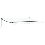Copertină manuală retractabilă vidaXL Alb 400x300 cm Copertină manuală retractabilă vidaXL Alb 400x300 cm