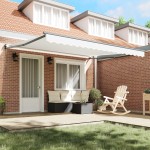 Copertină manuală retractabilă vidaXL Alb 400x300 cm Copertină manuală retractabilă vidaXL Alb 400x300 cm