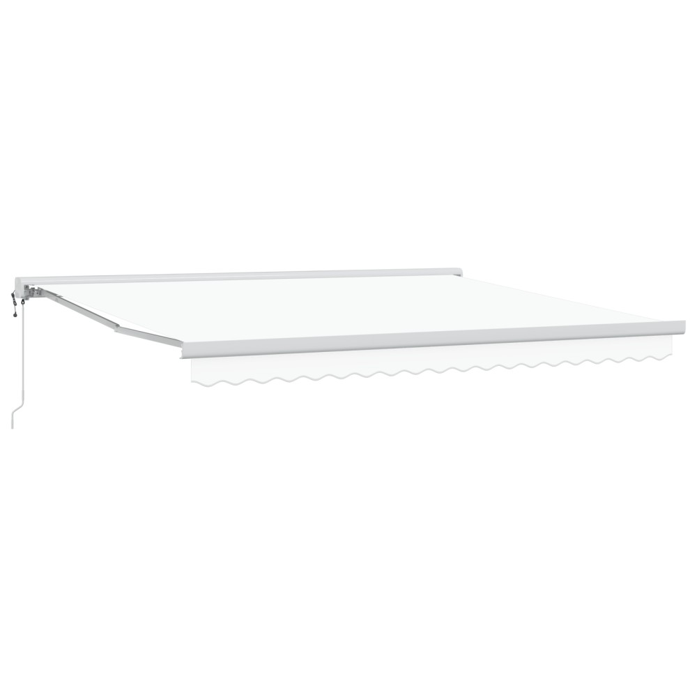 Marchiză automată retractabilă albă 400x300 cm