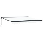 vidaXL Umbra Automată Retractabilă Alb 400x300 cm