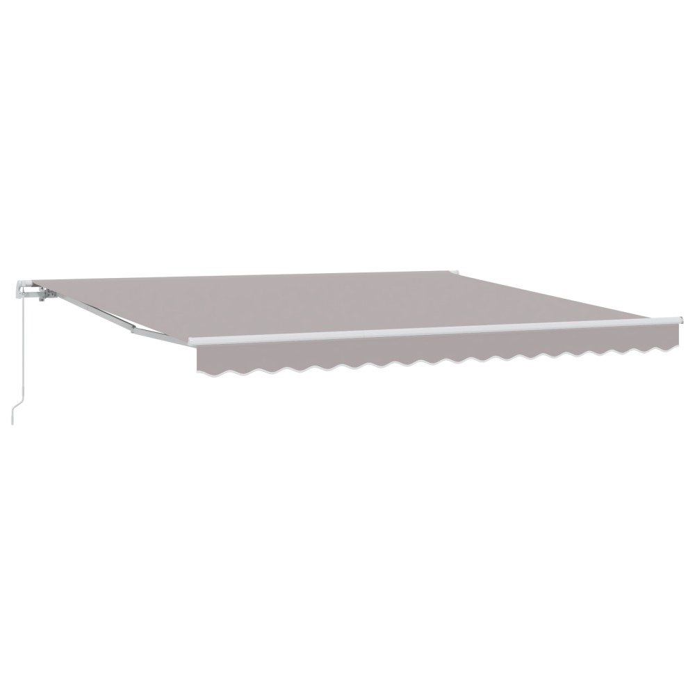 Marchiza manuală retractabilă vidaXL gri deschis 400x300 cm