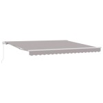 Marchiza manuală retractabilă vidaXL gri deschis 400x300 cm