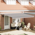 vidaXL Cortina Retractabilă Gri deschis 400 × 300 cm Poliester
