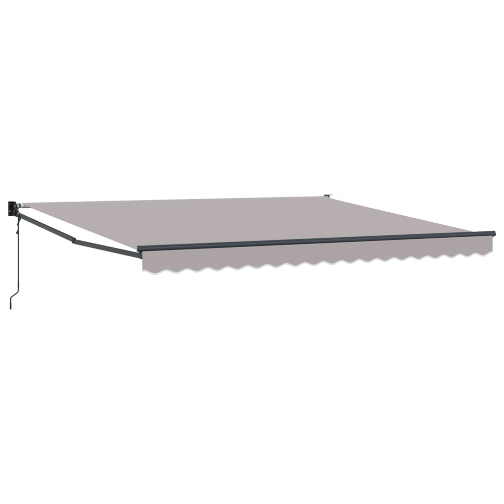 Marquise retractabilă automată vidaXL gri deschis 400x300 cm