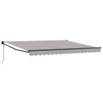 Marquise retractabilă automată vidaXL gri deschis 400x300 cm Marquise retractabilă automată vidaXL gri deschis 400x300 cm