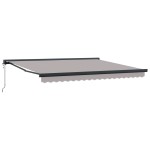 vidaXL Cortina Retractabilă Manual Gri deschis 400 × 300 cm