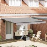vidaXL Cortina Retractabilă Gri deschis 400x300 cm țesătură