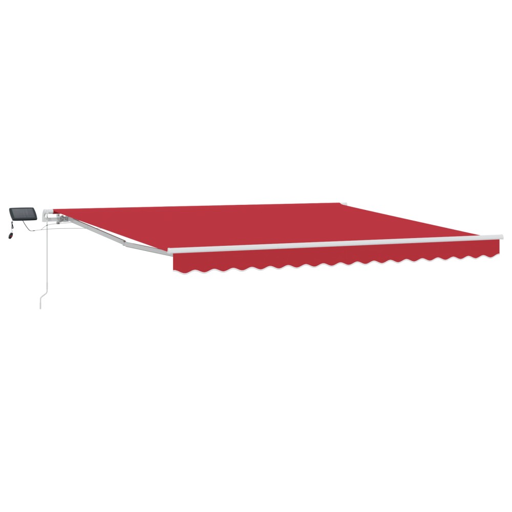 vidaXL Marciză retractabilă with Manual Roșu 400 × 300 cm Roșu