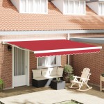 vidaXL Cortina Retractabilă Roșu 400 × 300 cm Material textil, Metal vidaXL Cortina Retractabilă Roșu 400 × 300 cm Material textil, Metal