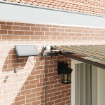 Marchiză manuală retractabilă cu LED Verde și Galben 400x300 cm Marchiză manuală retractabilă cu LED Verde și Galben 400x300 cm