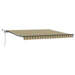 Markiză Retractabilă Automată vidaXL cu LED Verde și Galben 400x300 cm Markiză Retractabilă Automată vidaXL cu LED Verde și Galben 400x300 cm