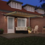 Markiză Retractabilă Automată vidaXL cu LED Verde și Galben 400x300 cm Markiză Retractabilă Automată vidaXL cu LED Verde și Galben 400x300 cm