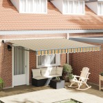 Marchiza retractabilă automată vidaXL verde și galben 400x300 cm Marchiza retractabilă automată vidaXL verde și galben 400x300 cm