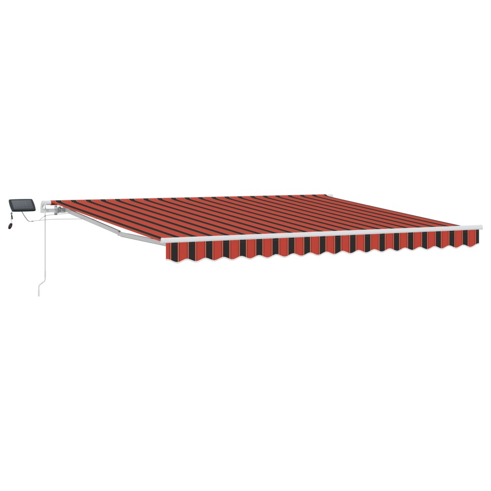 vidaXL Cortina Retractabilă Manual portocaliu și maro 400 × 300 cm