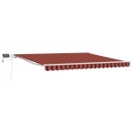 vidaXL Cortina Retractabilă Manual portocaliu și maro 400 × 300 cm