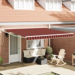 vidaXL Cortina Retractabilă Manual Galben și portocalie 400 × 300 cm