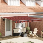vidaXL Cortina Retractabilă Galben și portocalie 400 × 350 cm