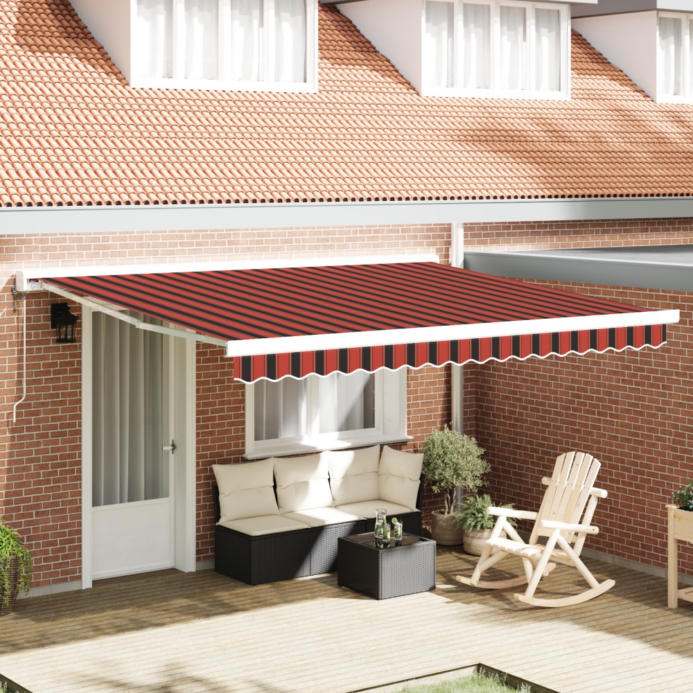 vidaXL Umbrelă galbenă și portocalie galben și portocaliu 400 × 350 cm