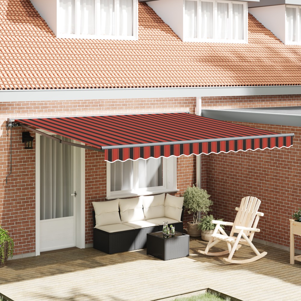 vidaXL Cortina Retractabilă galben și portocaliu 400 × 350 cm țesătură