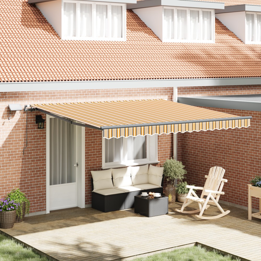vidaXL Cortina Retractabilă Manual Multicolour 400 × 350 cm țesătură