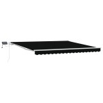 vidaXL Marchiză with Manual Negru 400 × 350 cm Negru vidaXL Marchiză with Manual Negru 400 × 350 cm Negru