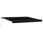 vidaXL Copertină Manual Negru 400 × 350 cm Poliester