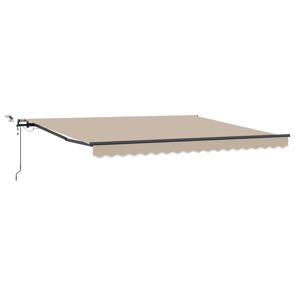 Marchiza retractabilă automată vidaXL cu LED Bej 400x350 cm