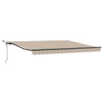 Marchiza retractabilă automată vidaXL cu LED Bej 400x350 cm Marchiza retractabilă automată vidaXL cu LED Bej 400x350 cm