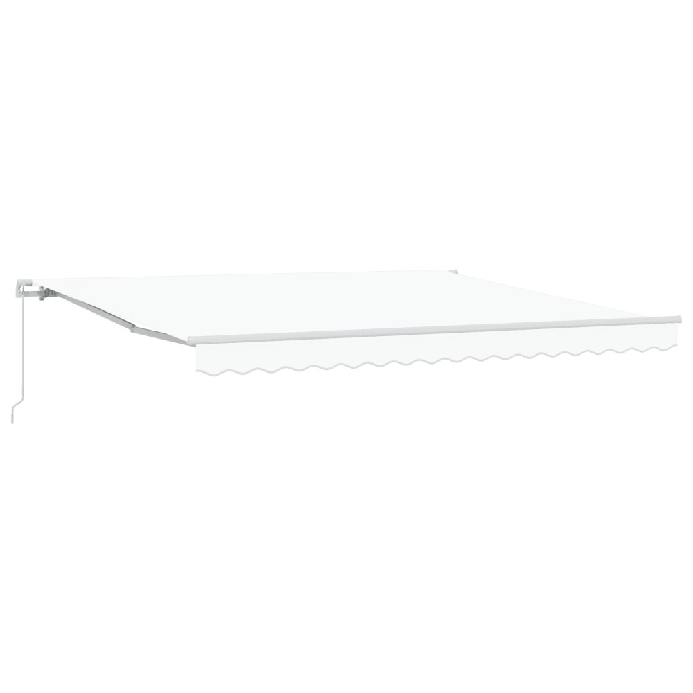 Marchiză retractabilă manuală vidaXL Alb 400x350 cm