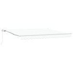 Marchiză retractabilă manuală vidaXL Alb 400x350 cm