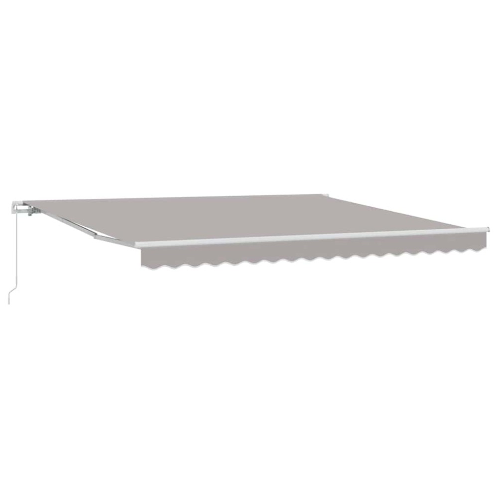 Marchiză retractabilă manuală vidaXL gri deschis 400x350 cm