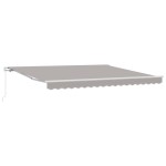 Marchiză retractabilă manuală vidaXL gri deschis 400x350 cm Marchiză retractabilă manuală vidaXL gri deschis 400x350 cm