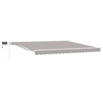 vidaXL Cortina Retractabilă with Manual 400 × 350 cm Gri deschis vidaXL Cortina Retractabilă with Manual 400 × 350 cm Gri deschis