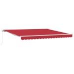 Marchiză manuală retractabilă vidaXL Roșu 400x350 cm Marchiză manuală retractabilă vidaXL Roșu 400x350 cm